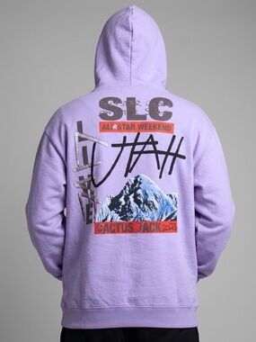 Cactus Jack Tour Hoodie Utah All Star Weekend 2023 Travis Scott Lavender Sz XXL